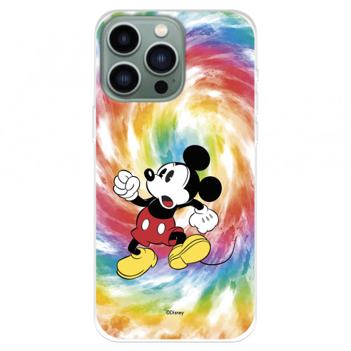 Funda para IPhone 14 Pro Max Oficial de Disney Mickey Mickey Tye Die - Clásicos Disney