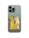 Funda para IPhone 14 Pro Max Oficial de Disney Simba y Nala Silueta - El Rey León