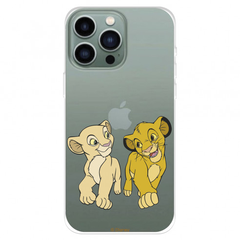 Funda para IPhone 14 Pro Max Oficial de Disney Simba y Nala Mirada Complice - El Rey León