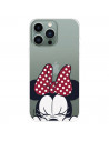 Funda para IPhone 14 Pro Max Oficial de Disney Minnie Cara - Clásicos Disney