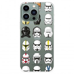 Funda para IPhone 14 Pro Max Oficial de Star Wars Patrón Cascos - Star Wars