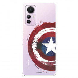 Funda para Xiaomi Mi 12 Lite 5G Oficial de Marvel Capitán América Escudo Transparente - Marvel