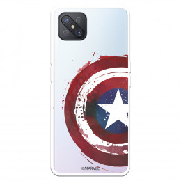 Funda para Oppo A92S Oficial de Marvel Capitán América Escudo Transparente - Marvel