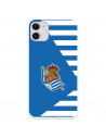 Funda para iPhone 11 del Real Sociedad de Fútbol Real rayas horizontales  - Licencia Oficial Real Sociedad de Fútbol