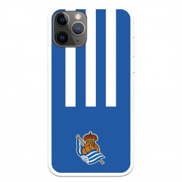Funda para iPhone 11 Pro del Real Sociedad de Fútbol Real rayas verticales  - Licencia Oficial Real Sociedad de Fútbol
