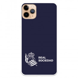 Funda para iPhone 11 Pro Max del Real Sociedad de Fútbol Real fondo azul oscuro  - Licencia Oficial Real Sociedad de Fútbol