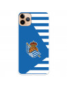 Funda para iPhone 11 Pro Max del Real Sociedad de Fútbol Real rayas horizontales  - Licencia Oficial Real Sociedad de Fútbol