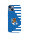 Funda para iPhone 13 del Real Sociedad de Fútbol Real rayas horizontales  - Licencia Oficial Real Sociedad de Fútbol