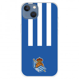 Funda para iPhone 13 del Real Sociedad de Fútbol Real rayas verticales  - Licencia Oficial Real Sociedad de Fútbol