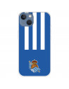 Funda para iPhone 13 del Real Sociedad de Fútbol Real rayas verticales  - Licencia Oficial Real Sociedad de Fútbol