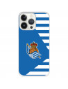 Funda para iPhone 13 Pro del Real Sociedad de Fútbol Real rayas horizontales  - Licencia Oficial Real Sociedad de Fútbol