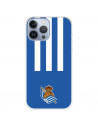 Funda para iPhone 13 Pro Max del Real Sociedad de Fútbol Real rayas verticales  - Licencia Oficial Real Sociedad de Fútbol