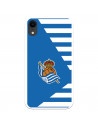 Funda para iPhone XR del Real Sociedad de Fútbol Real rayas horizontales  - Licencia Oficial Real Sociedad de Fútbol