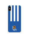 Funda para iPhone X del Real Sociedad de Fútbol Real rayas verticales  - Licencia Oficial Real Sociedad de Fútbol