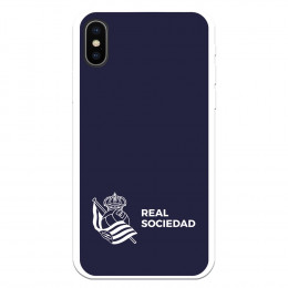 Funda para iPhone XS del Real Sociedad de Fútbol Real fondo azul oscuro  - Licencia Oficial Real Sociedad de Fútbol