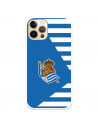 Funda para iPhone 12 del Real Sociedad de Fútbol Real rayas horizontales  - Licencia Oficial Real Sociedad de Fútbol