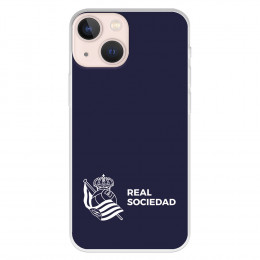 Funda para iPhone 13 Mini del Real Sociedad de Fútbol Real fondo azul oscuro  - Licencia Oficial Real Sociedad de Fútbol