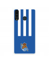 Funda para Huawei P30 Lite del Real Sociedad de Fútbol Real rayas verticales  - Licencia Oficial Real Sociedad de Fútbol