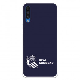 Funda para Samsung Galaxy A50 del Real Sociedad de Fútbol Real fondo azul oscuro  - Licencia Oficial Real Sociedad de Fútbol