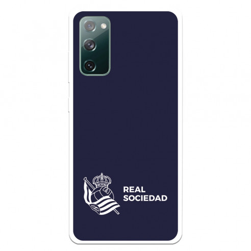 Funda para Samsung Galaxy S20 FE del Real Sociedad de Fútbol Real fondo azul oscuro  - Licencia Oficial Real Sociedad de Fútbol