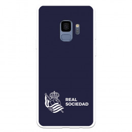 Funda para Samsung Galaxy S9 del Real Sociedad de Fútbol Real fondo azul oscuro  - Licencia Oficial Real Sociedad de Fútbol