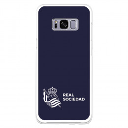 Funda para Samsung Galaxy S8 del Real Sociedad de Fútbol Real fondo azul oscuro  - Licencia Oficial Real Sociedad de Fútbol