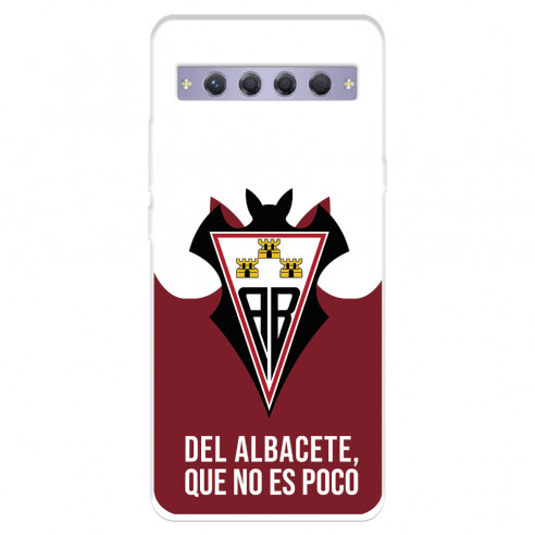 Funda para TCL 10 Plus del Albacete Balompié Escudo "Del Albacete que no es poco"  - Licencia Oficial Albacete Balompié