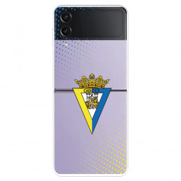 Funda para Samsung Galaxy Z Flip4 del Cádiz CF Escudo Transparente  - Licencia Oficial Cádiz CF
