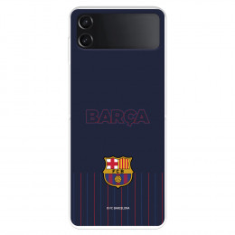 Funda para Samsung Galaxy Z Flip4 del FC Barcelona Barsa Fondo Azul  - Licencia Oficial FC Barcelona