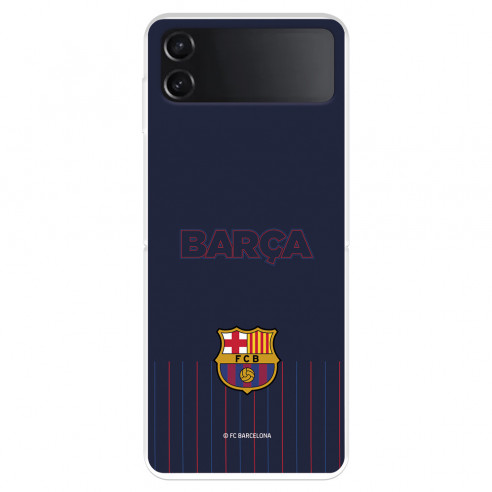 Funda para Samsung Galaxy Z Flip4 del FC Barcelona Barsa Fondo Azul  - Licencia Oficial FC Barcelona