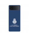 Funda para Samsung Galaxy Z Flip4 del RCD Espanyol Escudo Fondo Azul  - Licencia Oficial RCD Espanyol