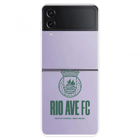 Funda para Samsung Galaxy Z Flip4 del Rio Ave FC Escudo Leather Case Negra  - Licencia Oficial Rio Ave FC