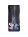 Funda para Motorola Moto G52 Oficial de Disney Angel & Stitch Beso - Lilo & Stitch