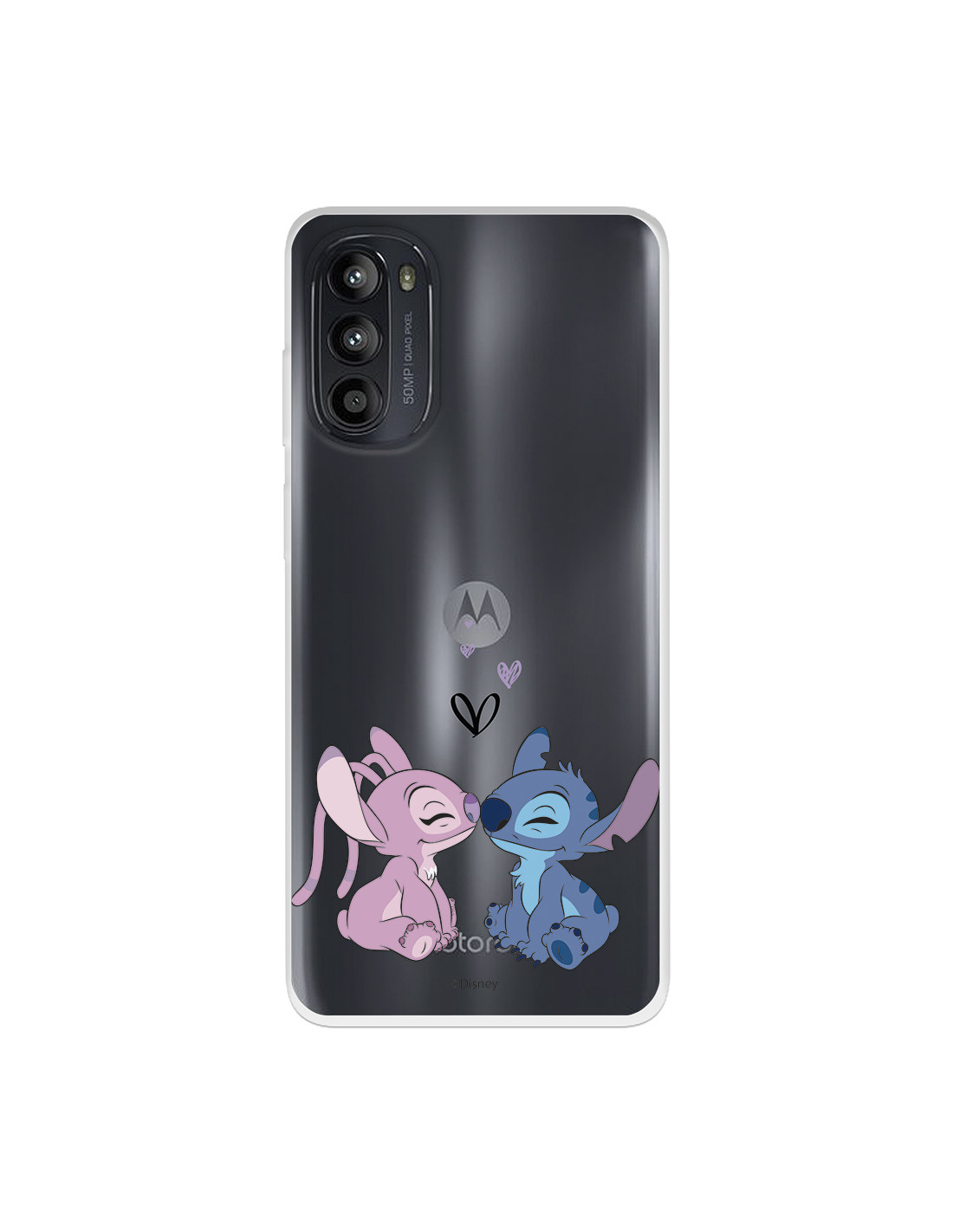 Funda para Samsung Galaxy A22 5G Oficial de Disney Angel & Stitch Beso -  Lilo & Stitch