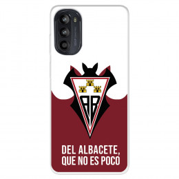 Funda para Motorola Moto G52 del Albacete Balompié Escudo "Del Albacete que no es poco"  - Licencia Oficial Albacete Balompié