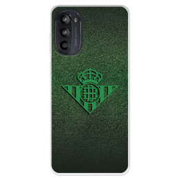 Funda para Motorola Moto G52 del Real Betis Balompié Escudo Verde Fondo trama  - Licencia Oficial Real Betis Balompié