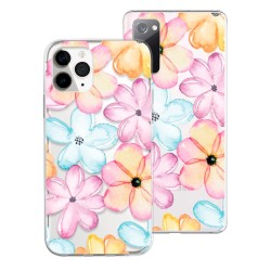 Funda dibujo - Flores acuarela multicolor