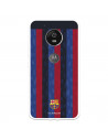 Funda para Motorola Moto G5 del FC Barcelona Fondo Rayas Verticales  - Licencia Oficial FC Barcelona