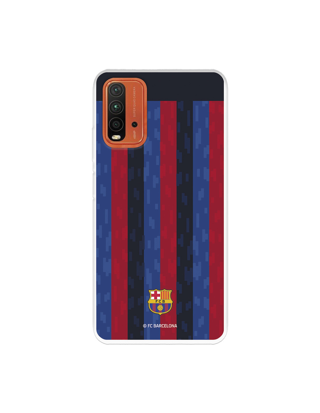 Funda para Xiaomi Redmi 9T del FC Barcelona Fondo Rayas Verticales -  Licencia Oficial FC Barcelona