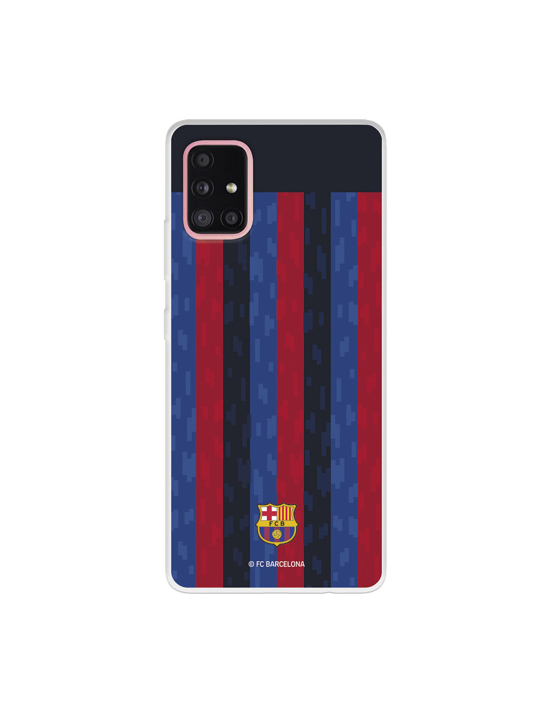 Relación satélite Polo Funda para Samsung Galaxy A51 5G del FC Barcelona Fondo Rayas Verticales -  Licencia Oficial FC Barcelona