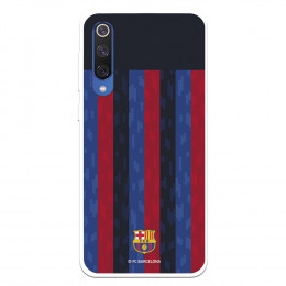 Funda para Xiaomi Mi 9 SE del FC Barcelona Fondo Rayas Verticales  - Licencia Oficial FC Barcelona