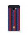 Funda para Samsung Galaxy J6 Plus del FC Barcelona Fondo Rayas Verticales  - Licencia Oficial FC Barcelona