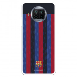 Funda para Xiaomi Mi 10T Lite del FC Barcelona Fondo Rayas Verticales  - Licencia Oficial FC Barcelona