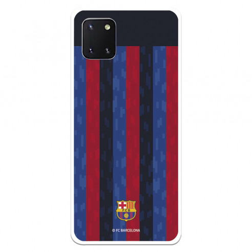 Funda para Samsung Galaxy A81 del FC Barcelona Fondo Rayas Verticales  - Licencia Oficial FC Barcelona