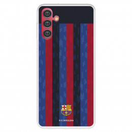 Funda para Samsung Galaxy A13 5G del FC Barcelona Fondo Rayas Verticales  - Licencia Oficial FC Barcelona