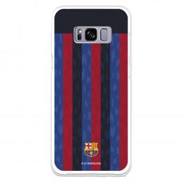 Funda para Samsung Galaxy S8 del FC Barcelona Fondo Rayas Verticales  - Licencia Oficial FC Barcelona