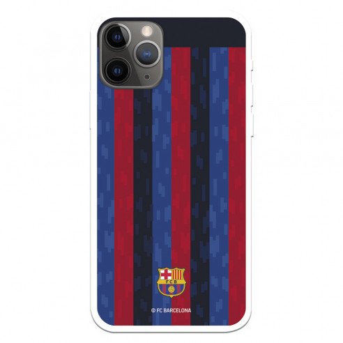 Funda para iPhone 11 Pro del FC Barcelona Fondo Rayas Verticales  - Licencia Oficial FC Barcelona