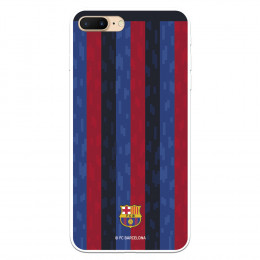 Funda para iPhone 7 Plus del FC Barcelona Fondo Rayas Verticales  - Licencia Oficial FC Barcelona