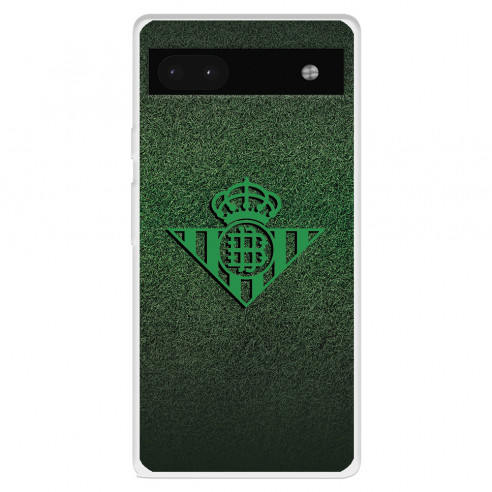 Funda para Google Pixel 6A del Real Betis Balompié Escudo Verde Fondo trama  - Licencia Oficial Real Betis Balompié