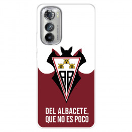 Funda para Motorola edge 30 del Albacete Balompié Escudo "Del Albacete que no es poco"  - Licencia Oficial Albacete Balompié